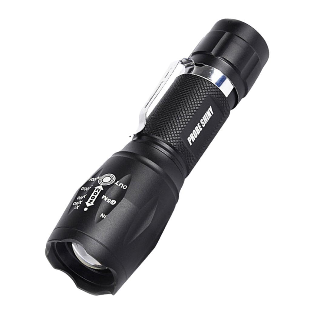 Compact Zoom LED Flashlight  High Lumen Waterproof Outdoor Torch Light with 5 Light Modes, Super Bright, for Camping/Hiking/Hunting/Emergency