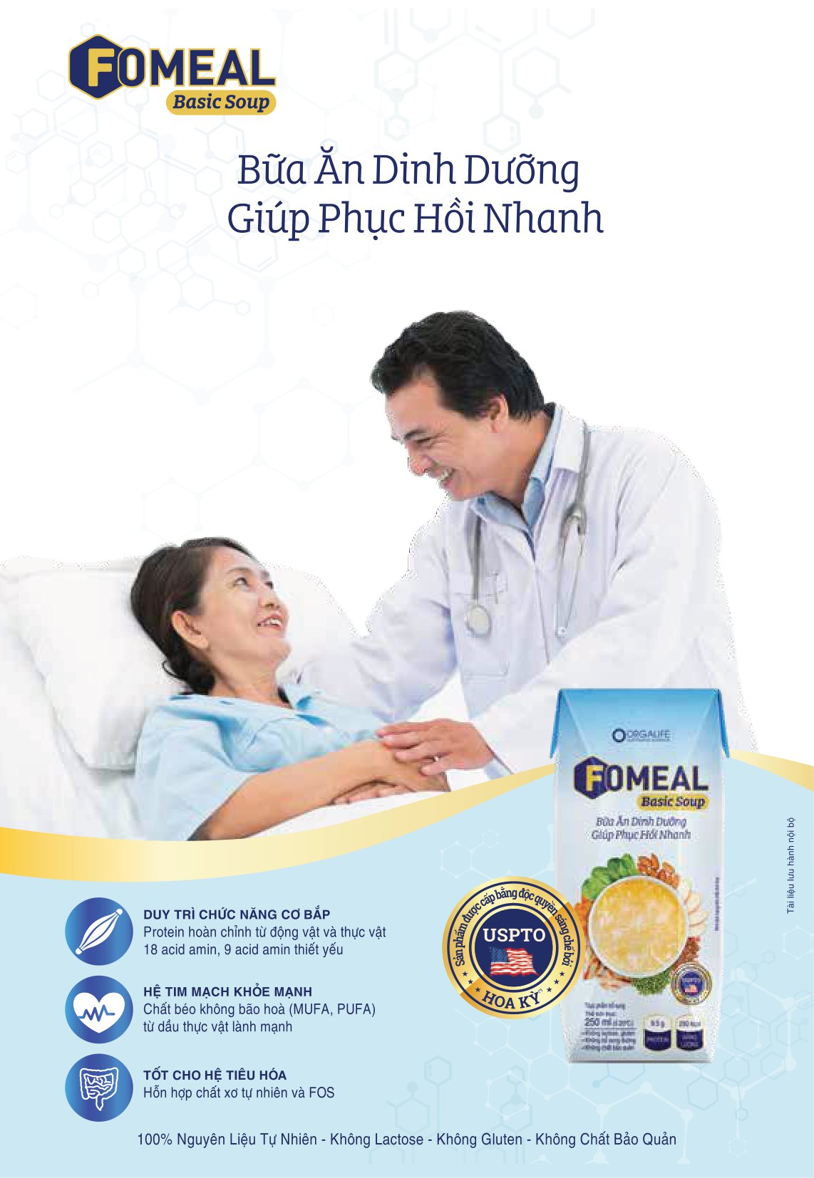 Lốc 3 hộp thực phẩm dinh dưỡng Fomeal Basic Soup 250ml/hộp - Bữa ăn thay thế, giúp người bệnh phục hồi nhanh chóng