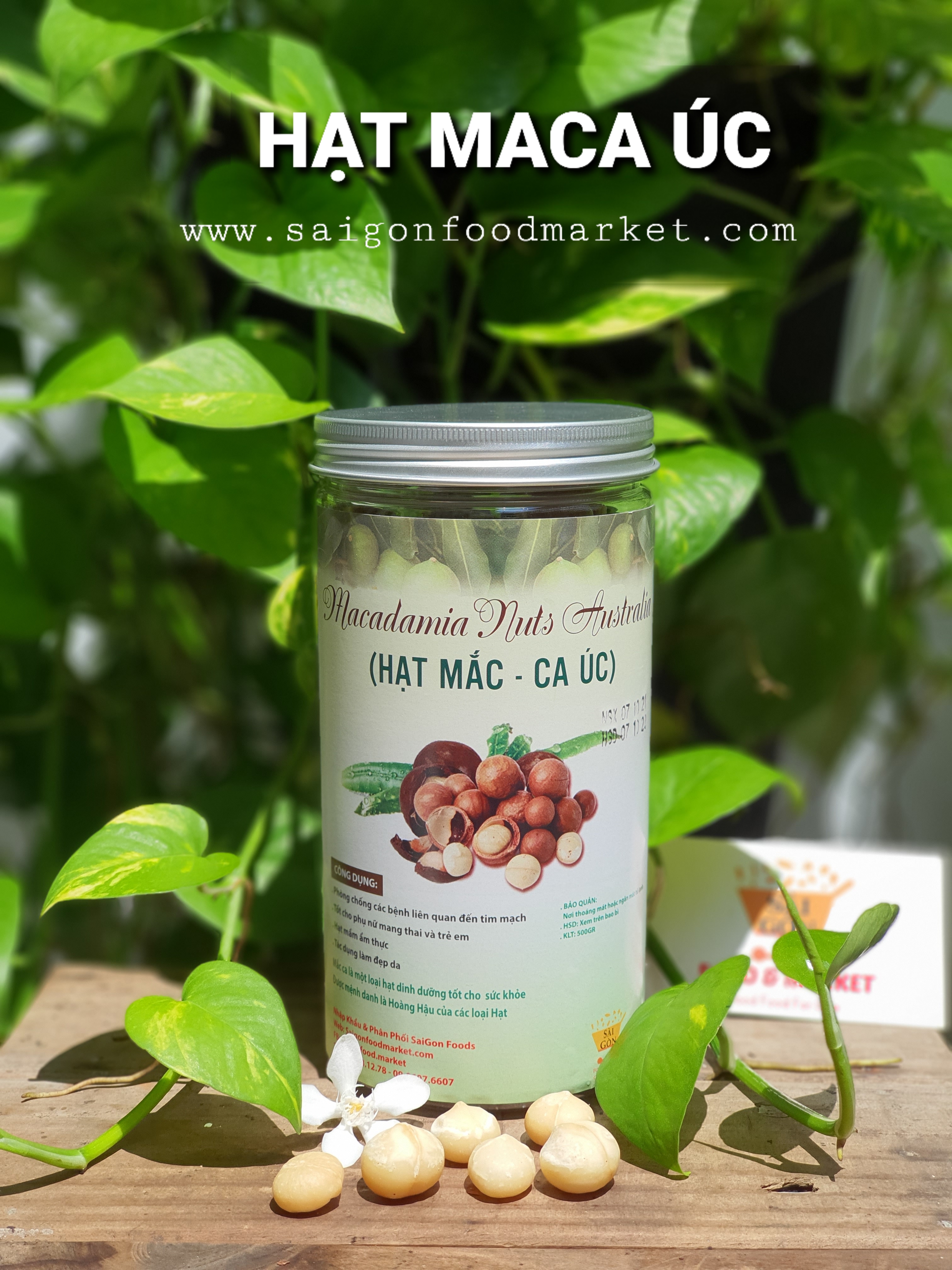 NHÂN MACCA ÚC HỦ PET 500GRAM