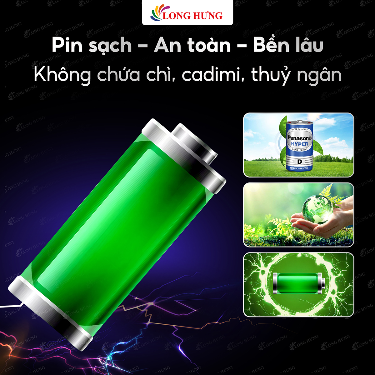 Pin than Đại D Panasonic Hyper 1.5V R20UT/2S-V (2 viên/6 viên/10 viên/24 viên) - Hàng chính hãng