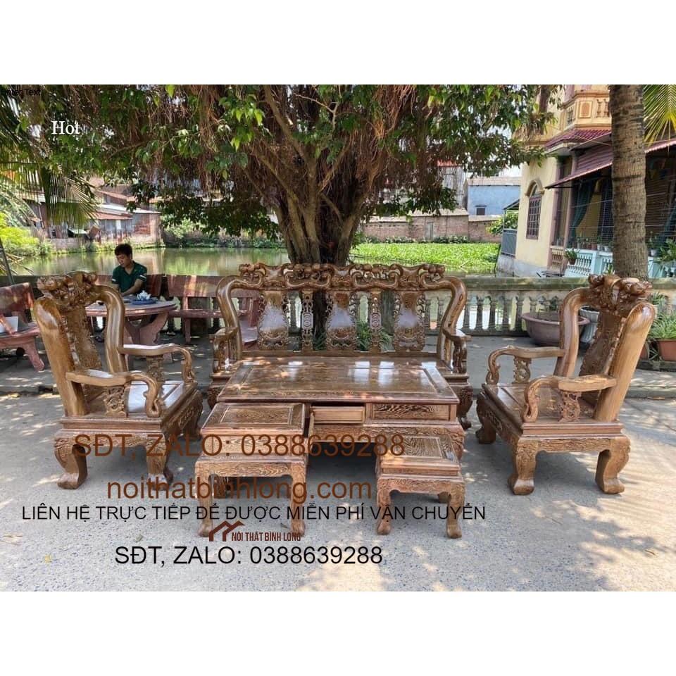 Bộ bàn ghế Minh Quốc Đào gỗ mun