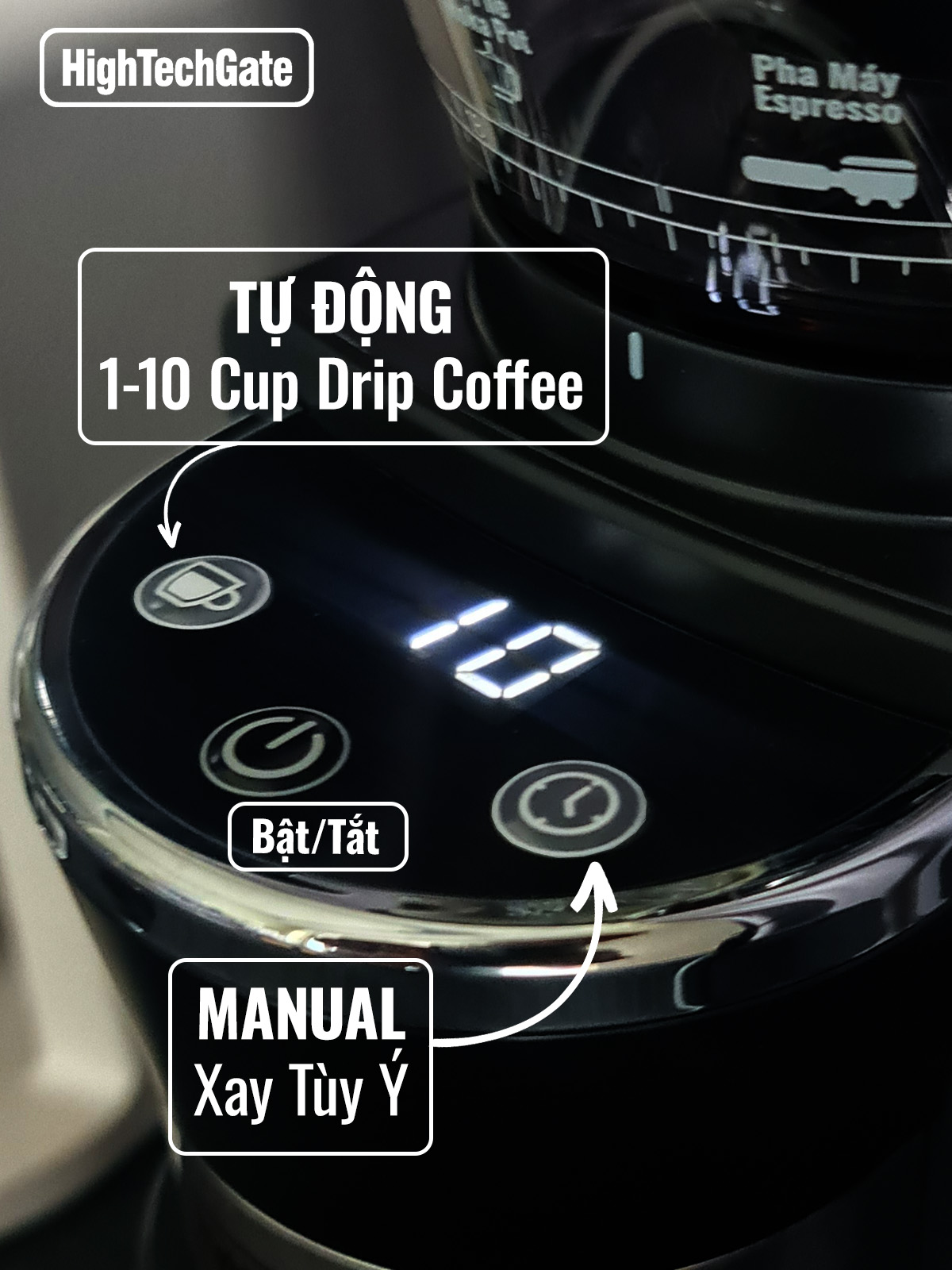 Máy Xay Cà Phê G68 Xay Hạt Cafe, 34 Cấp Xay, 3 in 1, Mọi Loại Tay Cầm, Chống Vón Cục Tĩnh Điện, Hàng Chính Hãng