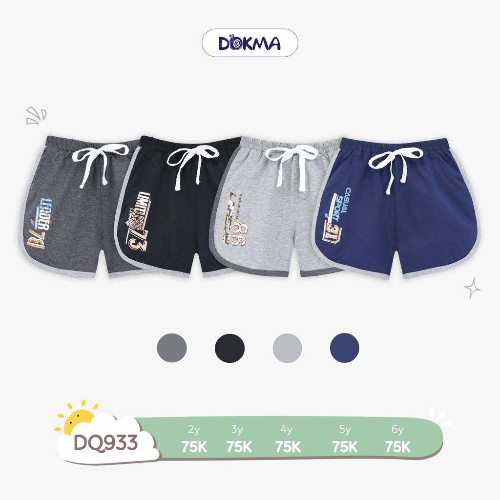 Dokma Quần đùi cộc cotton bé trai 2-6 tuổi DQ933