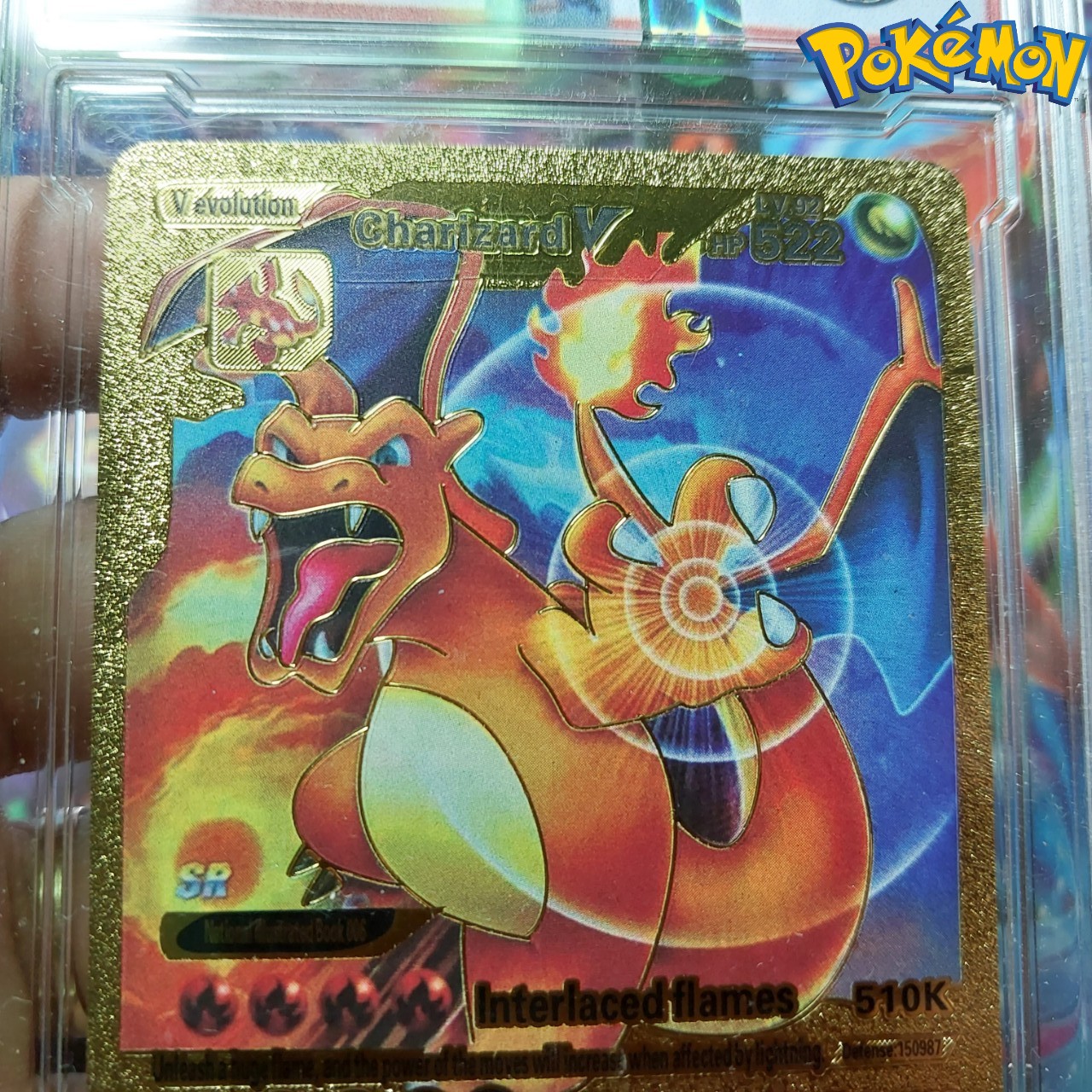 Charizard V 07-03 thẻ pokemon nhôm mạ vàng gia đình khủng long lửa Tặng kèm bảo vệ thẻ 1459 d24 1-33