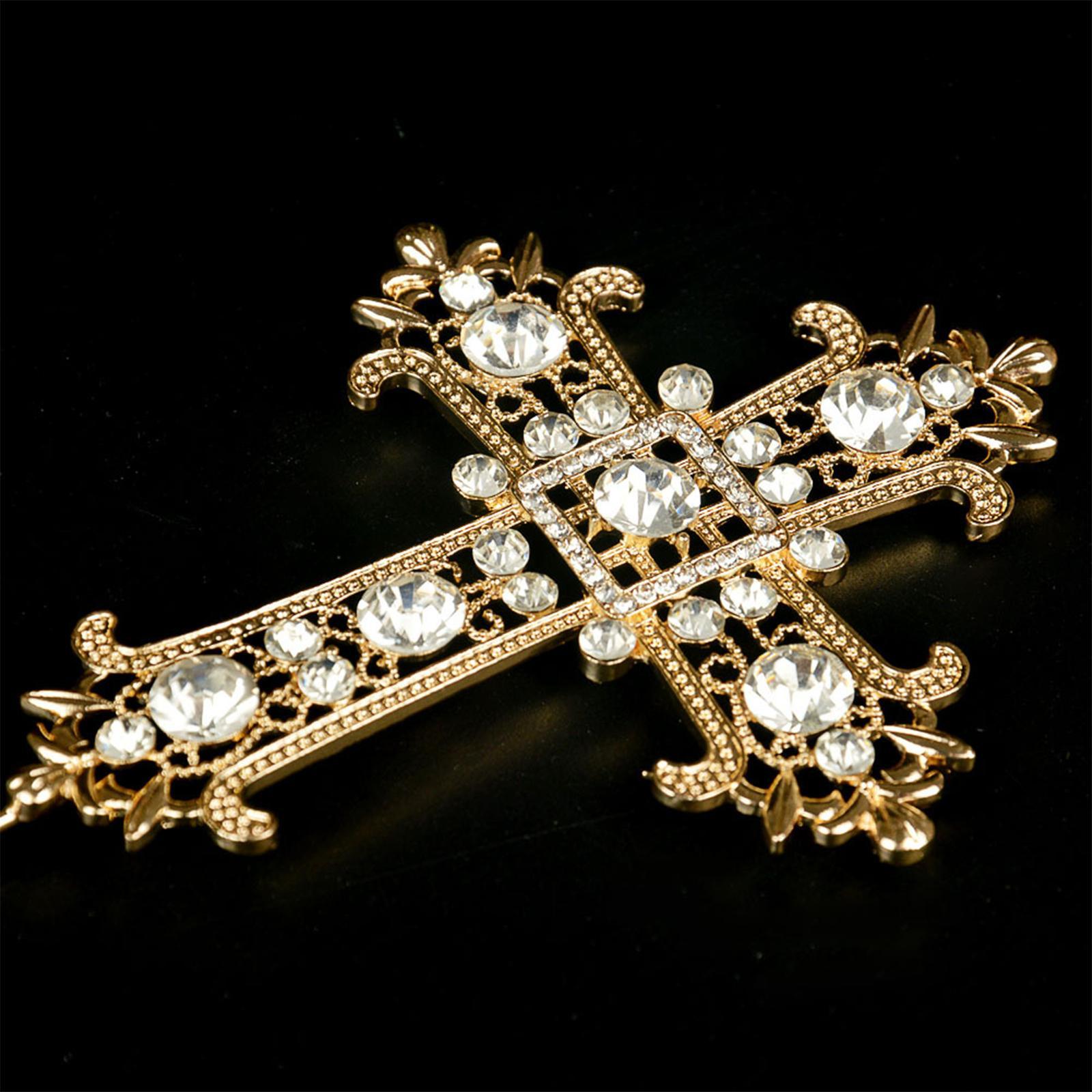 Cake Decoration Cross Cake Topper Rhinestone for Engagement Celebration Baby
