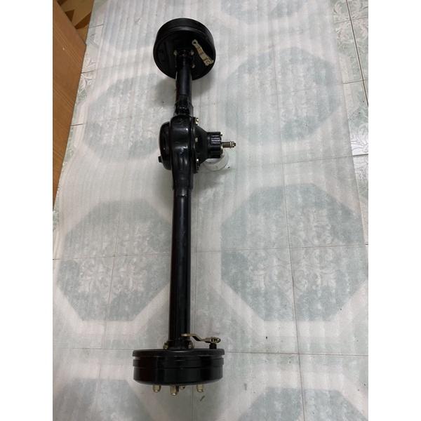 Cầu liền,cầu rút 110cm. Dùng chế xe 3bánh,xe 4 bánh,chiều dài phủ bì cầu 110cm.tim ốc bắt bánh. 8cm x 11.5cm