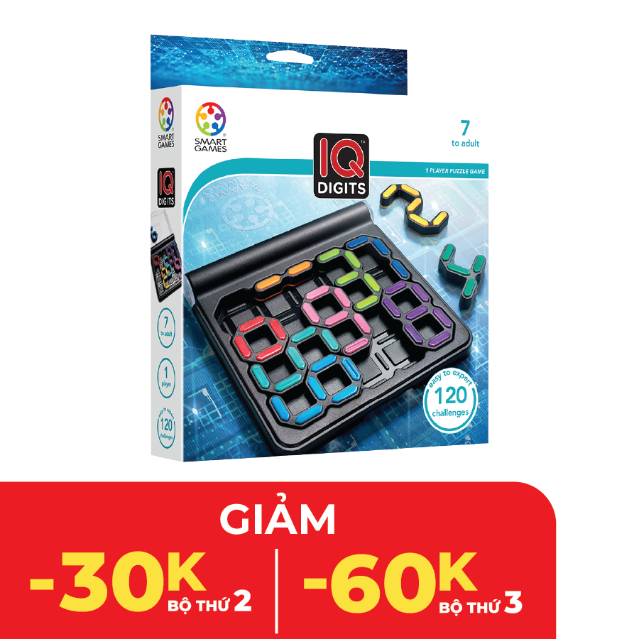 Đồ chơi trí tuệ SmartGames Thử Thách IQ Digits cho bé từ 7 tuổi