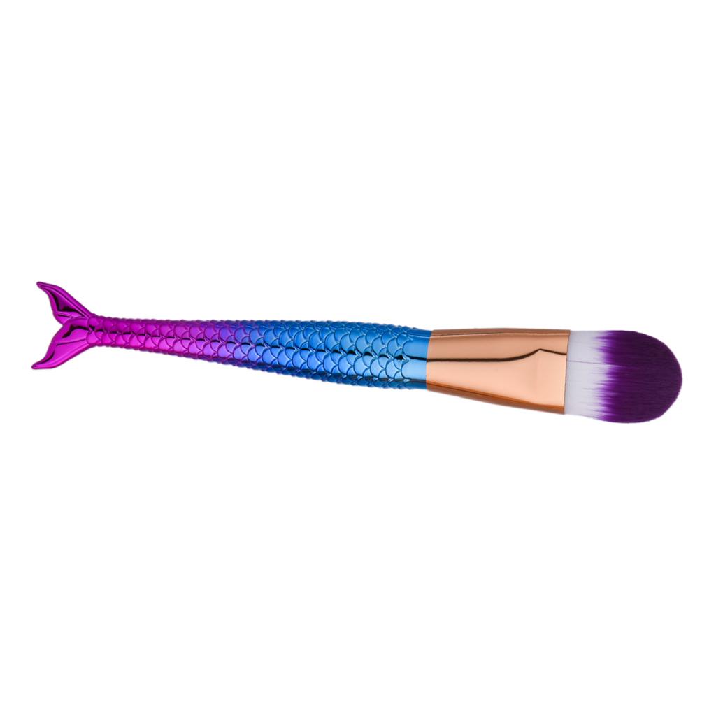 Cosmetic Face Foundation BB Cream Makeup Brush Tool - Mermaid Handle