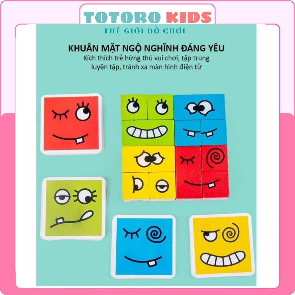 Đồ chơi ảo thuật bằng Gỗ Board Game Xếp Hình Khối Cảm Xúc thông minh phát triển trí tuệ cho bé gái trai người lớn