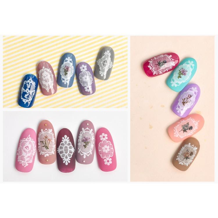 Sticker 3D Magico - Hình Dán Móng Tay Họa Tiết Khung Trắng 349-2