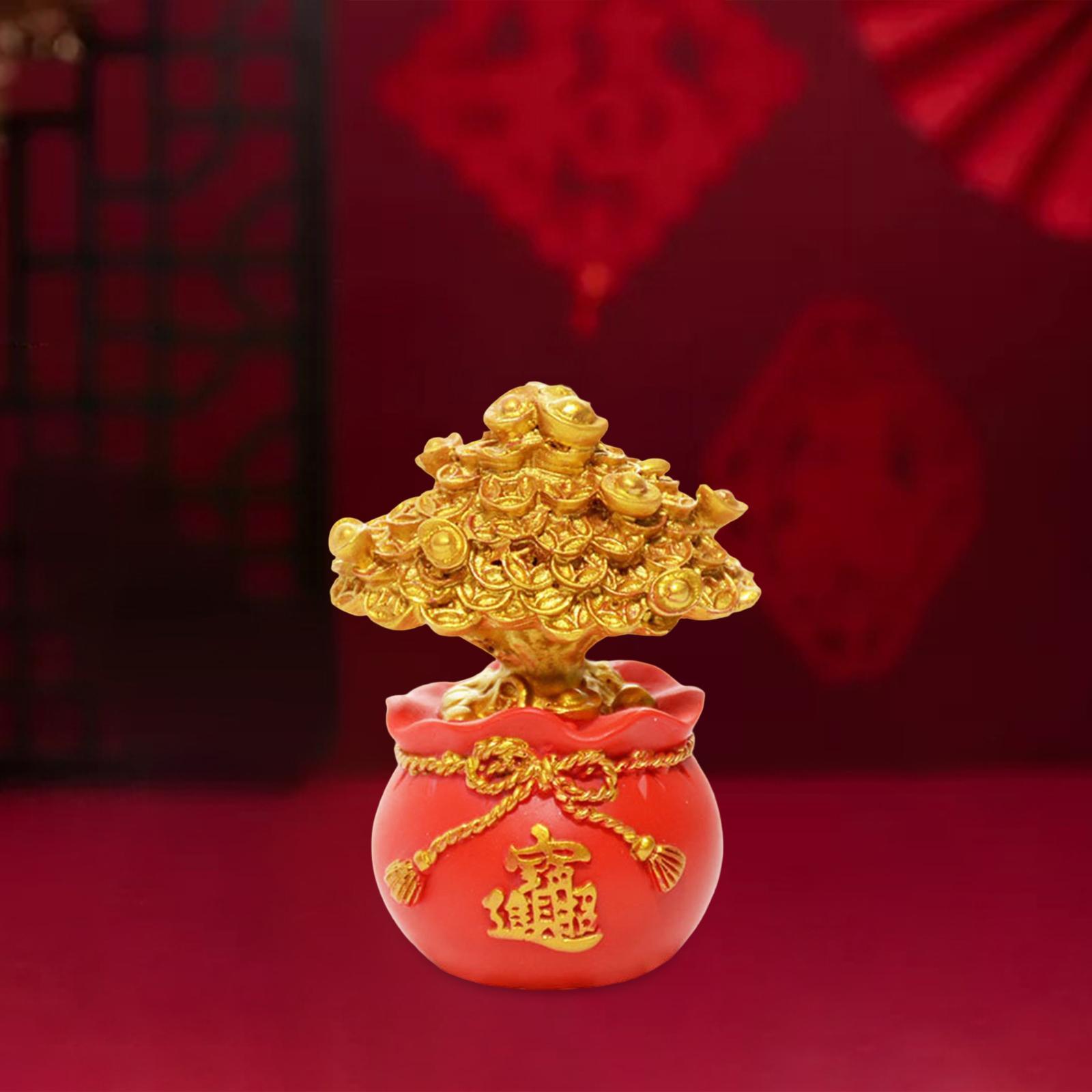 Fortune Miniature Statue Collectible Treasure Pocket Sculpture for Cabinet