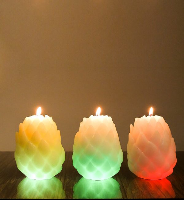 [3 màu] Nến thơm Atiso đổi màu đèn LED LED5296
