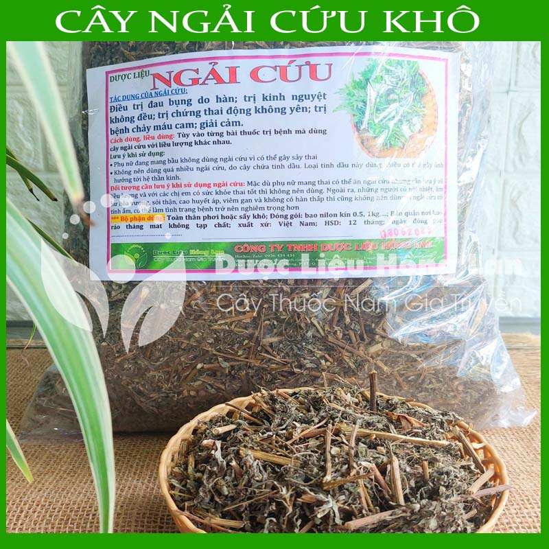 Cây Ngải Cứu khô sạch đóng gói 1kg