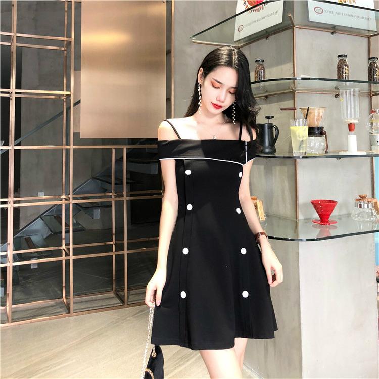 Đầm 2 dây trễ vai nhiều nút Mã: DA5151