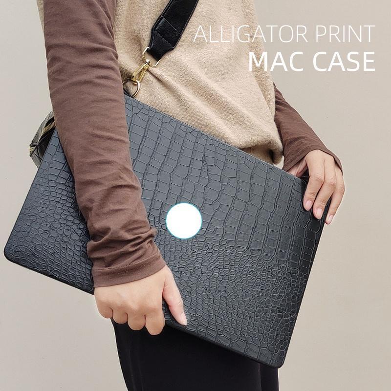 Ốp Lưng Da Cá Sấu Cho M2 Macbook Pro13 A2338 Touch Bar A2289 A2251 A1706 A1989 Air13 M1 A2179 A2337 A1932 Pro14
