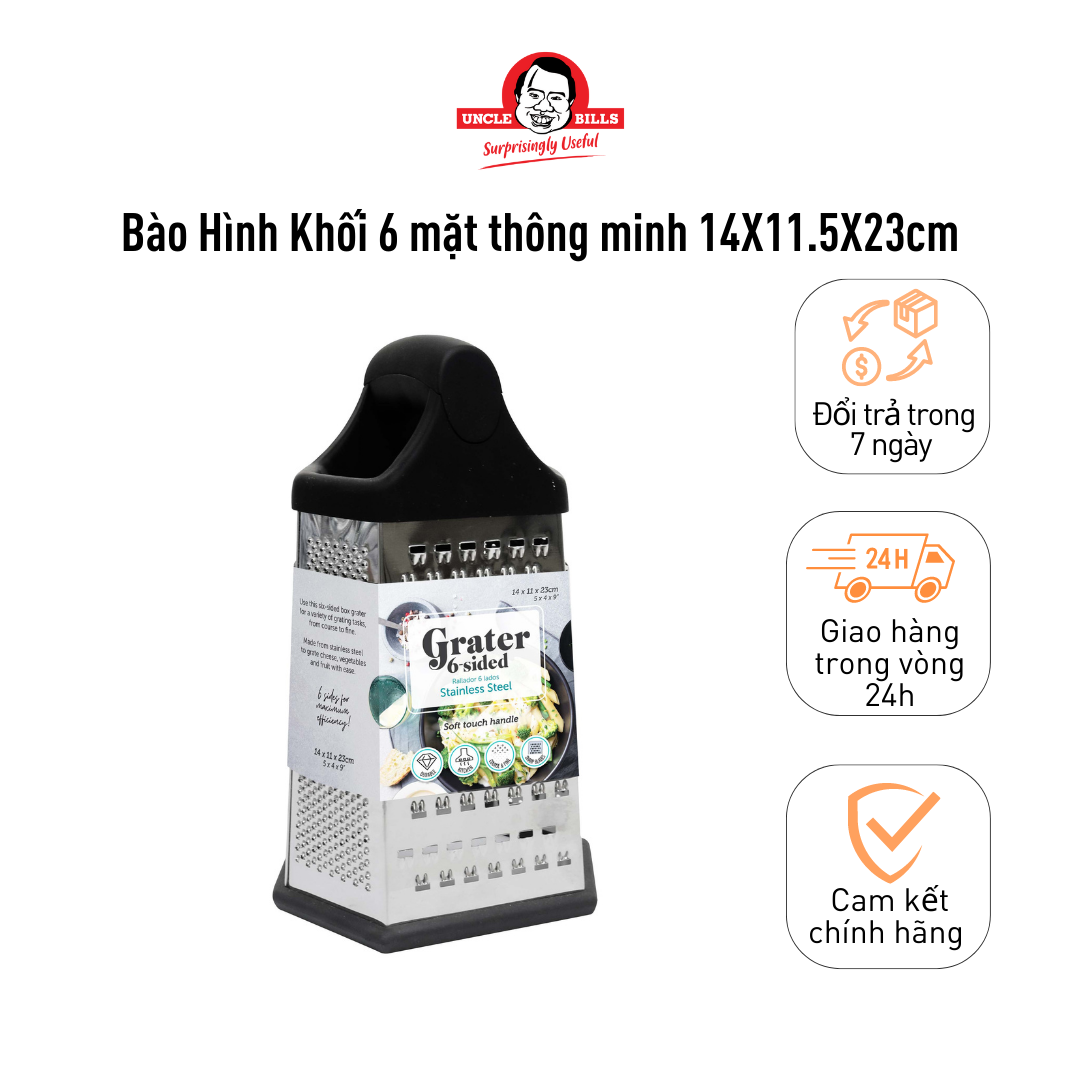 Bào Hình Khối 6 mặt thông minh 14X11.5X23cm Uncle Bills KA0803