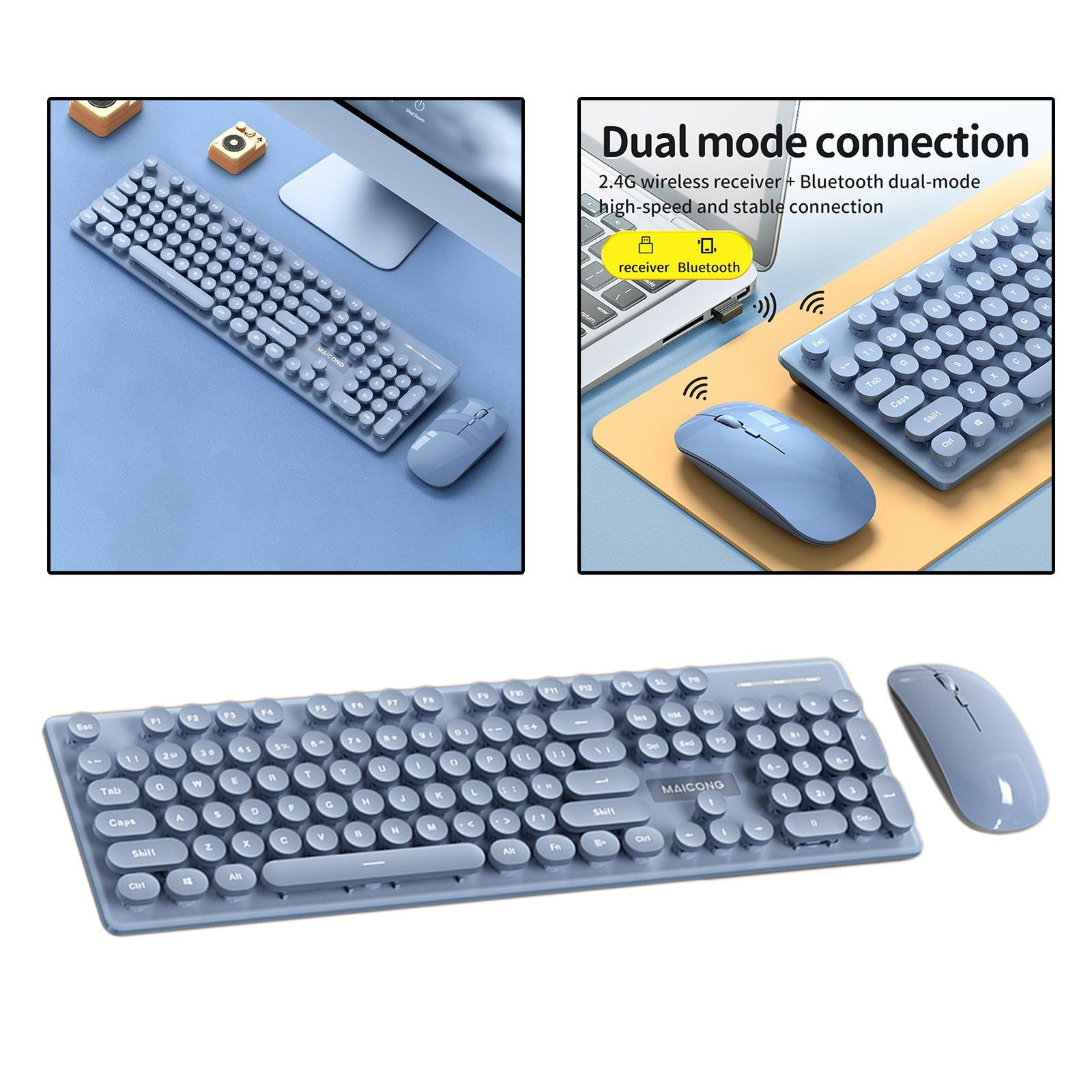 Wireless Keyboard Mouse Dual-Mode for OS Windows iOS Android