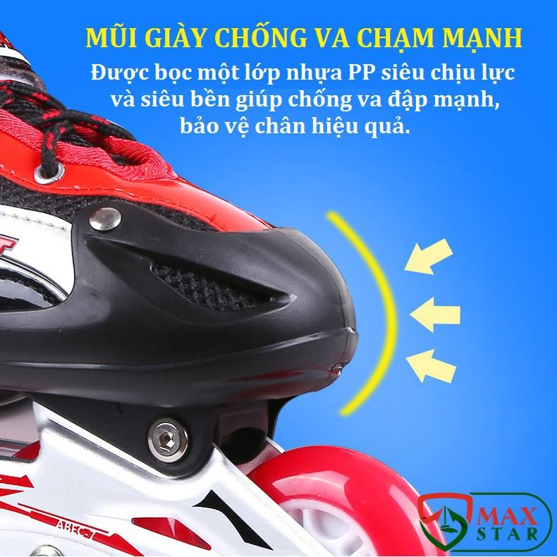 Giày PATIN, Giày trượt PATIN trẻ em 4 bánh CAO CẤP tặng kèm bảo Mũ Bảo Hộ và bảo hộ chân tay 