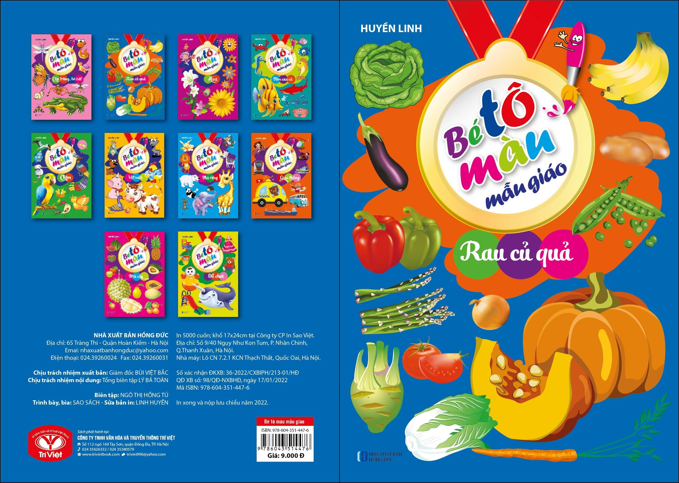 Bé Tô Màu Mẫu Giáo - Rau Củ Quả