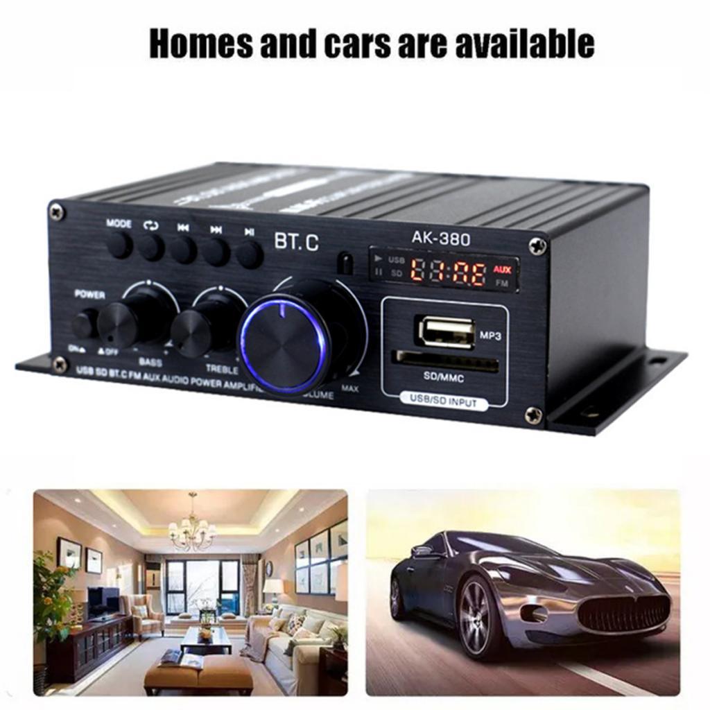 Professional 400W + 400W Audio Power Amplifier Receiver for Car CD DVD