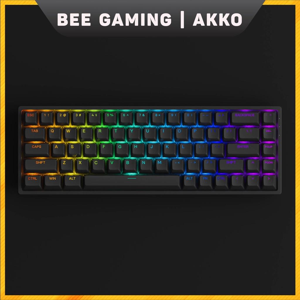 Bàn phím cơ chính hãng AKKO 3068 v2 RGB – Black / White (Foam tiêu âm / Hotswap / AKKO CS Jelly switch)