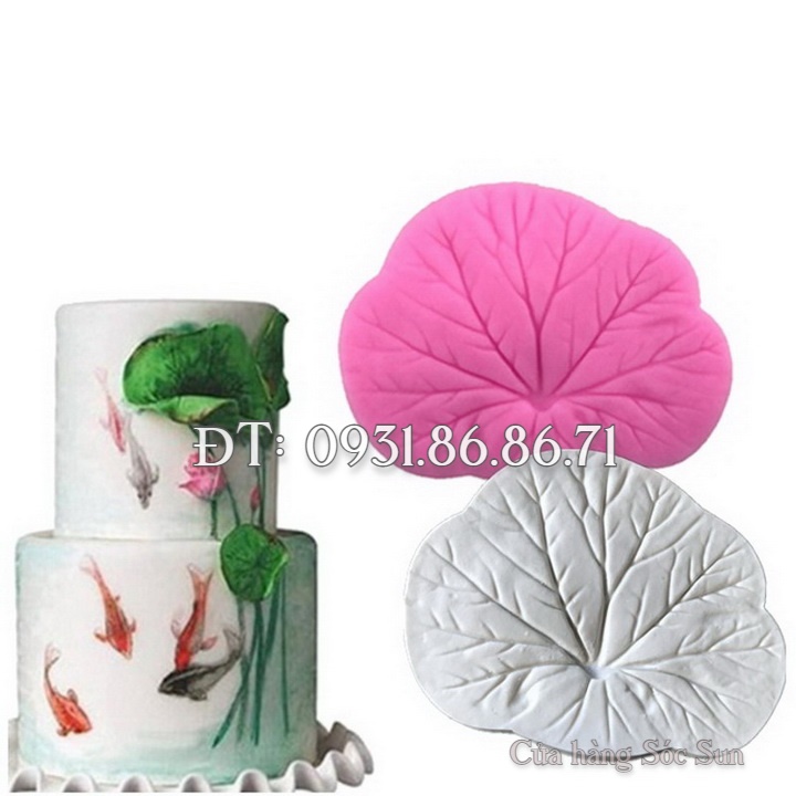 Khuôn silicon lá sen - Mã số 1586