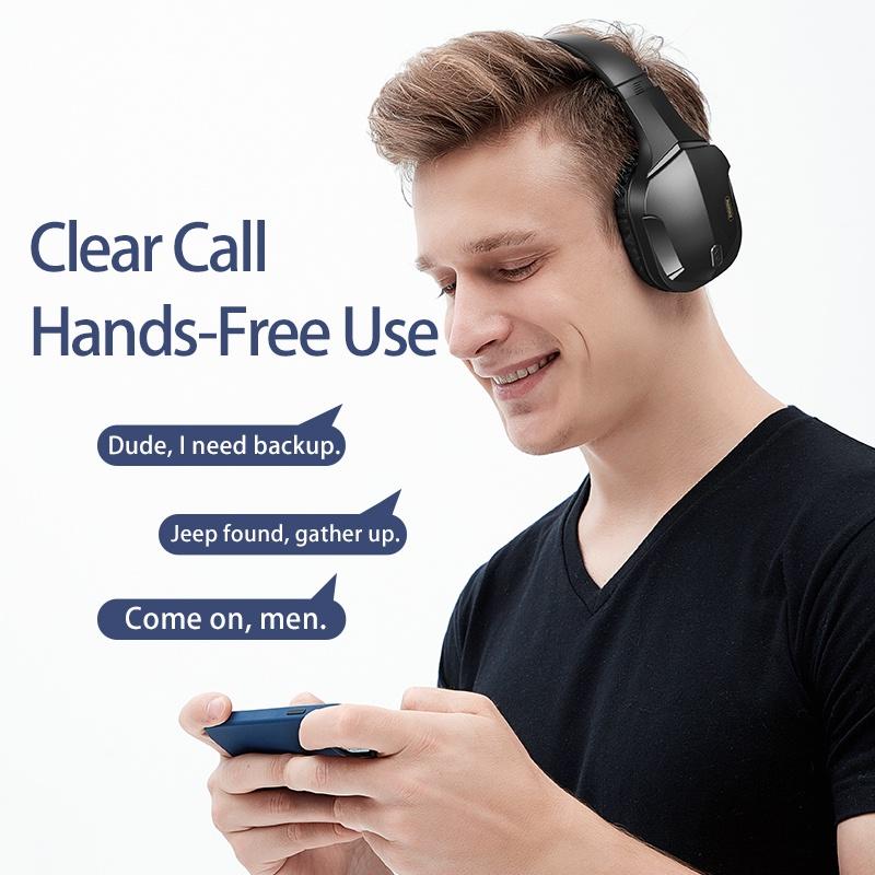 Tai nghe Bluetooth chụp tai Remax RB-750HB W5.0, tích hợp khe thẻ TF, pin dùng 4H - Hàng Chính Hãng