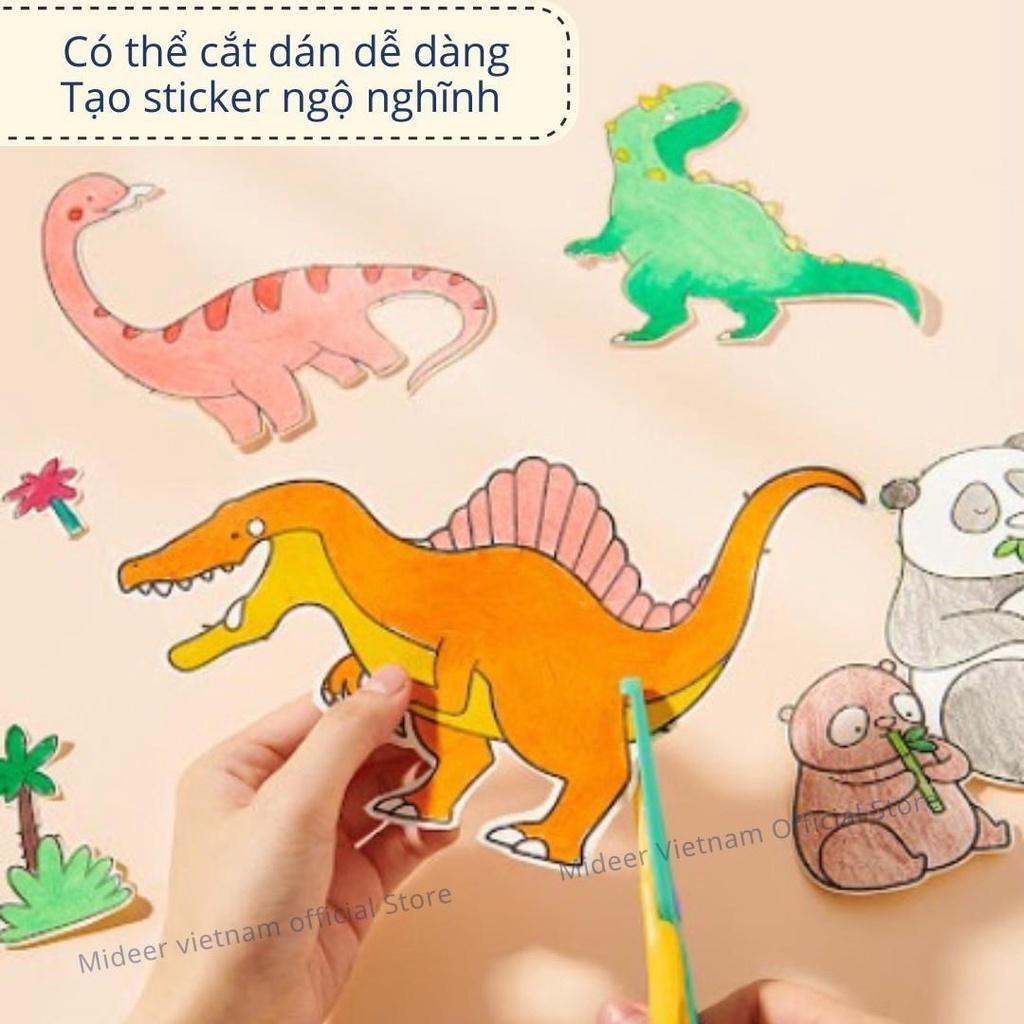 Cuộn tranh tô màu cho bé dán tường khổng lồ 4m*40cm Mideer Adhesive Colouring Scroll - Tranh tô màu nước cho bé