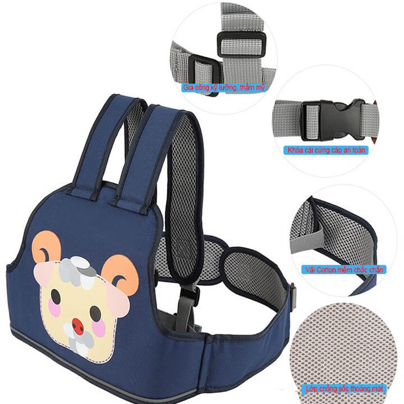 Đai Xe Máy Bảo Vệ An Toàn Cho Bé 1-10 Tuổi, Bé Ngồi Trước Hay Sau Đều Sử Dụng Được - Giao Ngẫu Nhiên