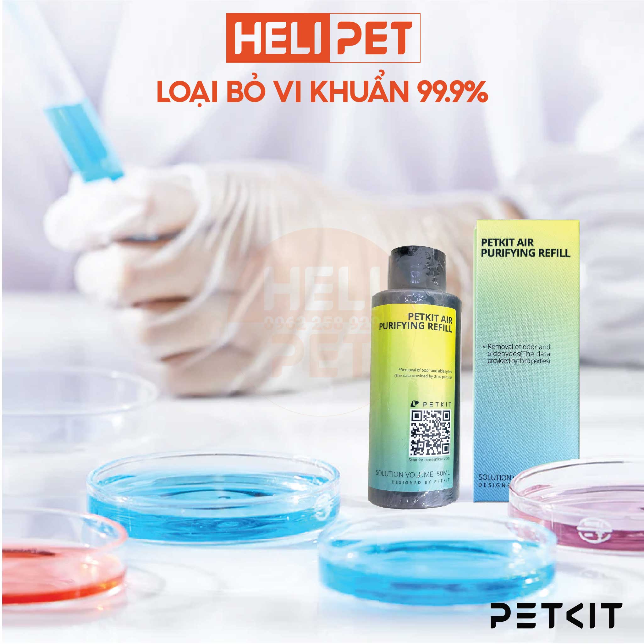 COMBO 2 Chai Dung Dịch Khử Mùi Dùng Cho Máy Vệ Sinh Cho Mèo Petkit Pura Max- HeliPet