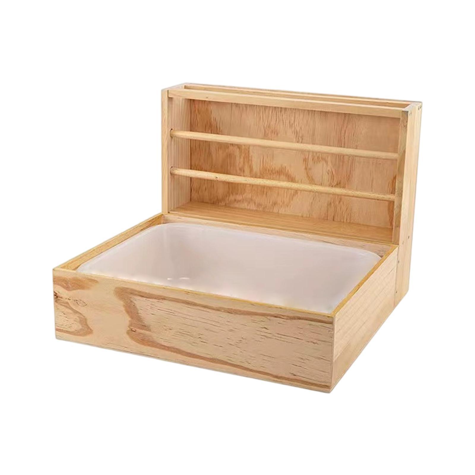 Wooden Rabbit Hay Feeder with Litter Box Guinea Pig Bunny Hay Manger Feeder