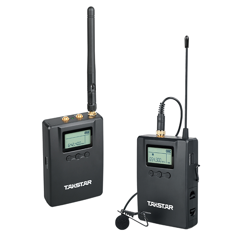 Micro không dây UHF cho máy ảnh-máy quay Takstar SGC-200W phiên bản 2 mic - Hàng chính hãng