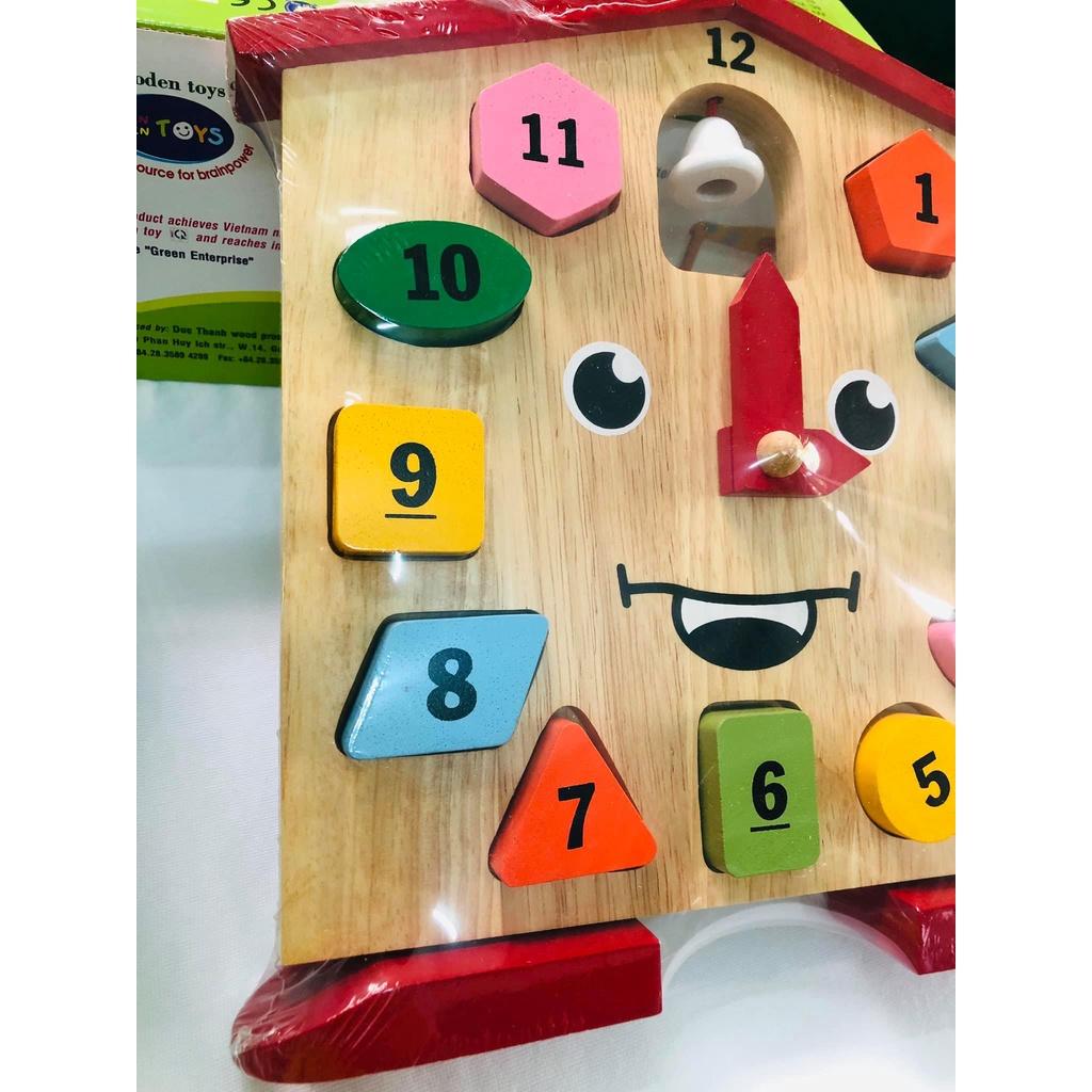 Đồng hồ King Kong nam châm hít có chân đứng cho bé học số học hình màu sắc xem giờ chơi đồ chơi