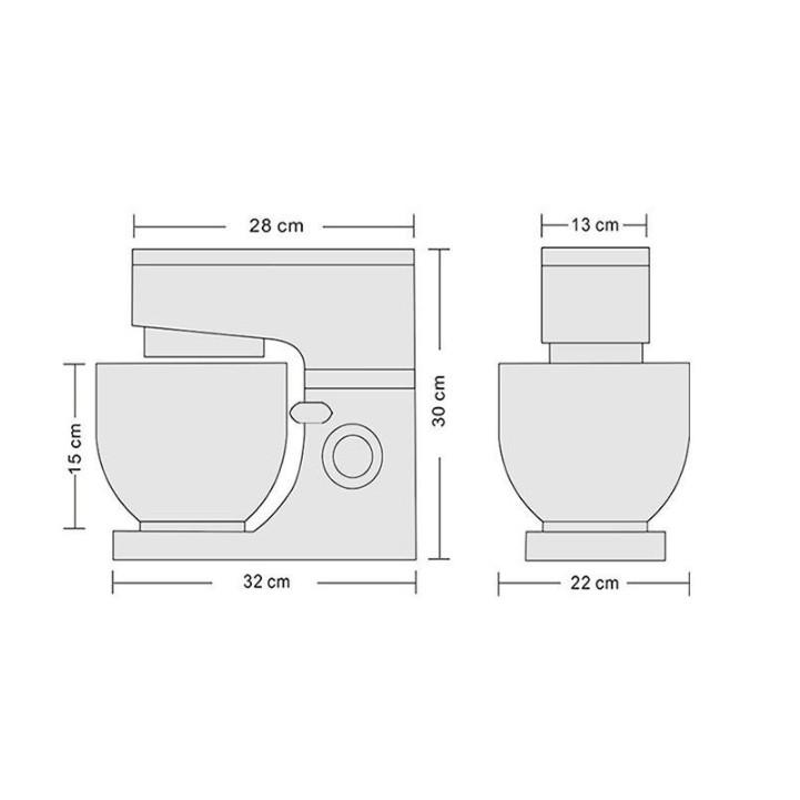 Máy nhào bột đánh trứng Ashton SM350G - Ashton SM350G 4,5L