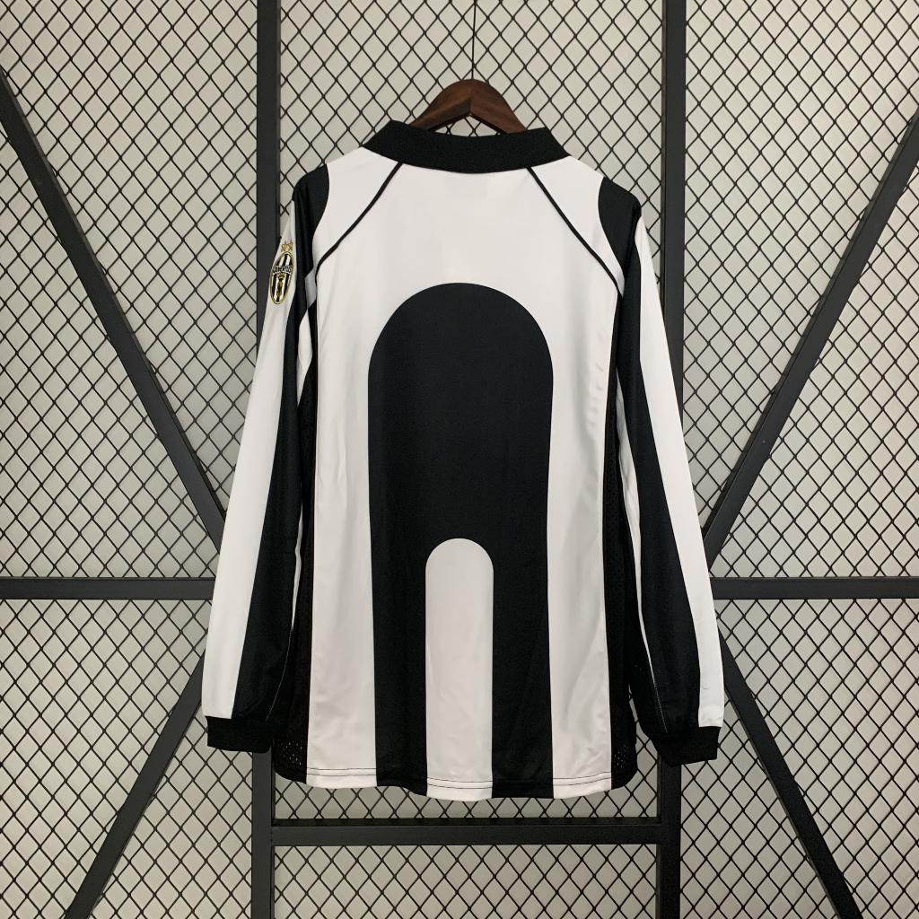 Áo Bóng Đá Retro Juventus 1997 Dài Tay - Sân Nhà bản cao cấp vải Cotton Polyester