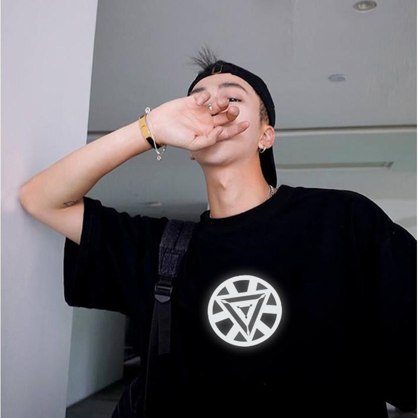 Áo Thun Tay Lỡ Unisex Phản Quang Biểu Tượng IRON MAN