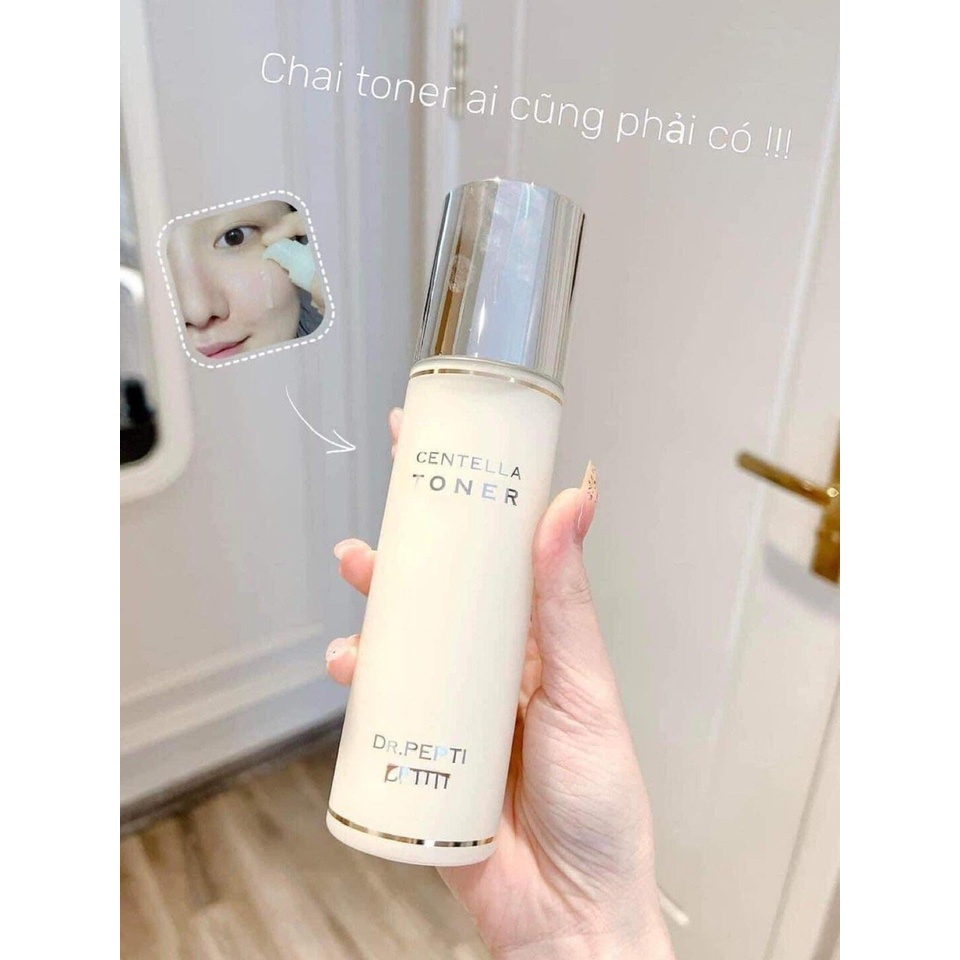 Nước hoa hồng chống lão hoá Hàn Quốc Dr.Pepti Centella Toner 180ml