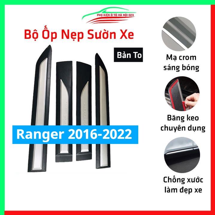 Hình ảnh Bộ ốp nẹp sườn Ranger 2016-2017-2018-2019-2020-2021-2022 bản to trang trí làm đẹp xe