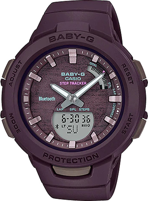 Đồng hồ Nữ Casio BSA-B100AC-5ADR thể thao G SQUAD, kết nối thông minh