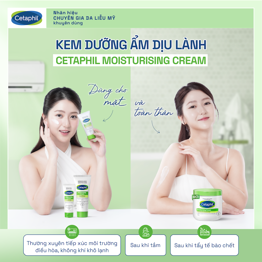 Kem dưỡng ẩm cho da nhạy cảm Cetaphil Moisturizing Cream 100g