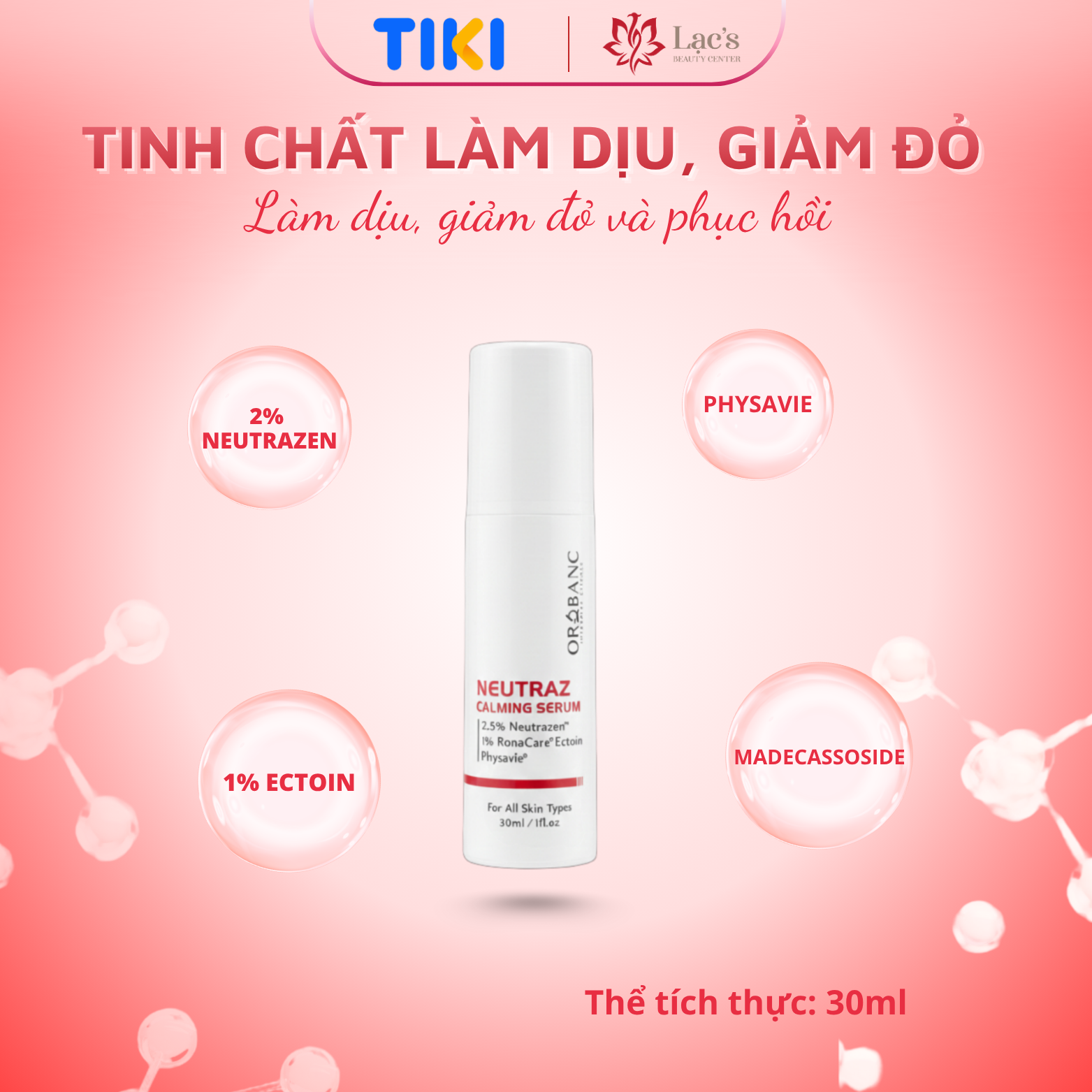 Tinh chất làm dịu, giảm đỏ OROBANC NEUTRAZ CALMING SERUM 30ml