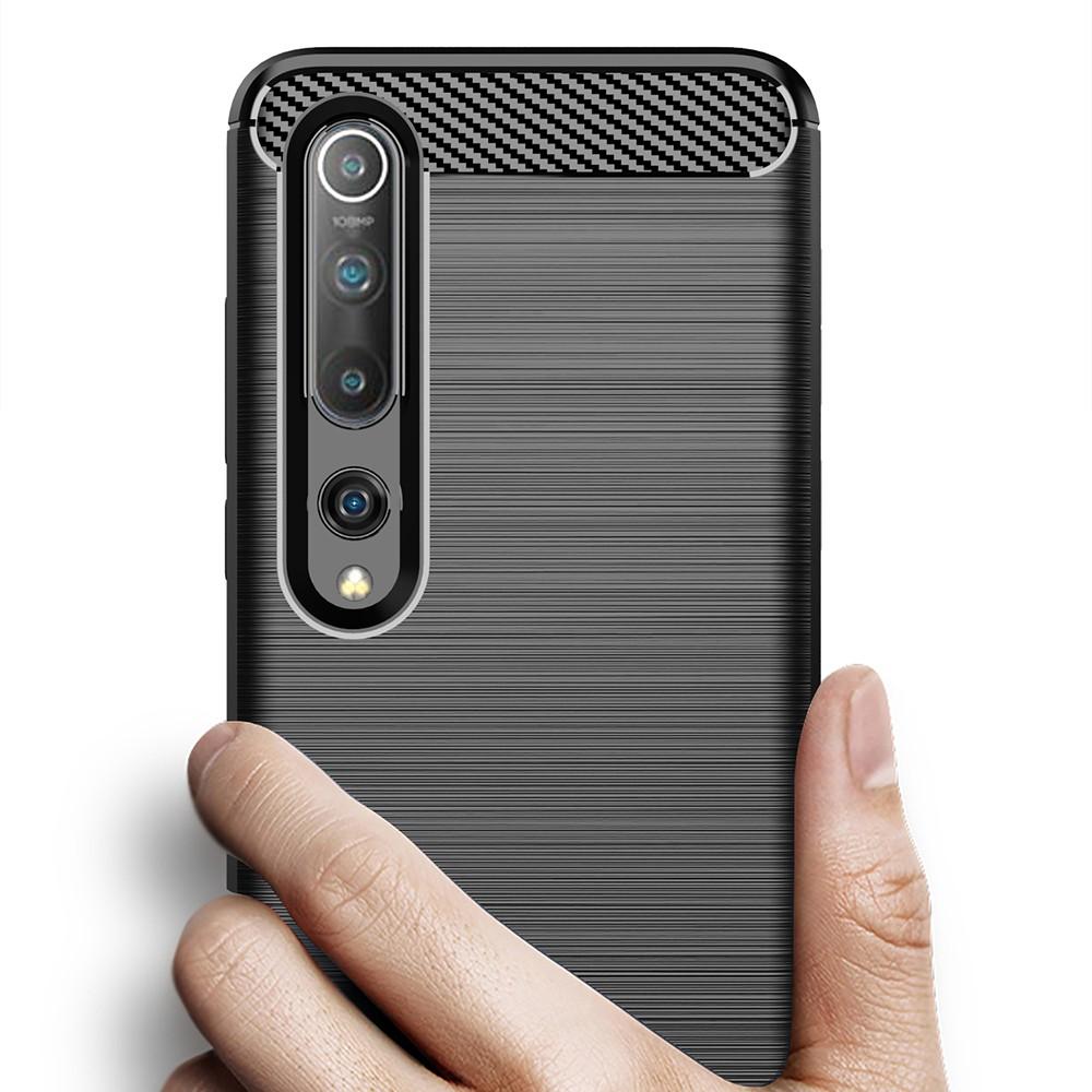 Ốp lưng cho Xiaomi Mi 10 10 Pro 10 Lite dẻo Carbon phay xước chống sốc chống vân tay