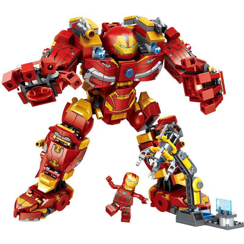 Lắp Ráp Xếp Hình Mô Hình Robot Hulkbuster Iron Man Người Sắt MK44 với 568 miếng ghép cao cấp - Đồ Chơi Trẻ Em
