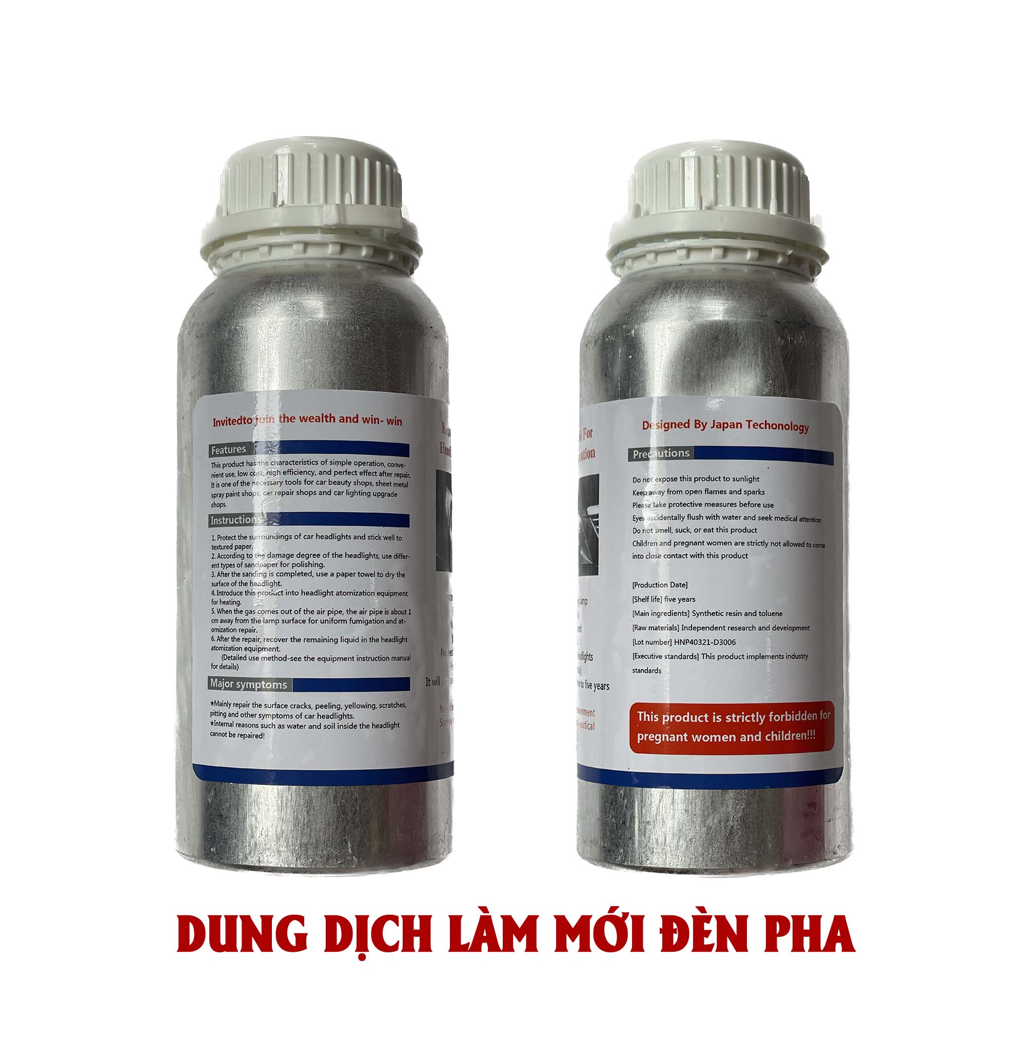 BỘ SẢN PHẨM TÂN TRANG LÀM MỚI ĐÈN PHA TẨU 12V ĐÁNH BÓNG PHỤC HỒI CHO XE Ô TÔ