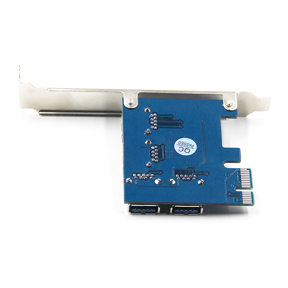 Card chuyển đổi PCI-E X1 sang PCI-E X16 với 4 cổng USB 3.0 