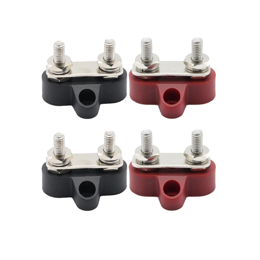 4x Bus Bar Power Terminal Block Negative M6 Positive Power Distribution Stud