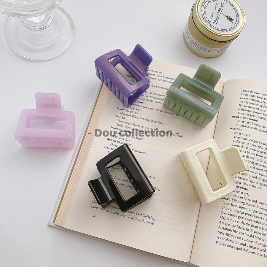 Kẹp Tóc Càng Cua Nữ Đẹp Trơn Hình Vuông Mini Hottrend Phong Cách Hàn Quốc - Mã KT015