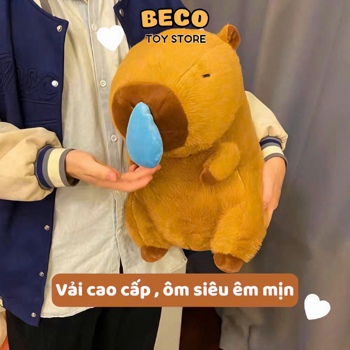 Gấu bông CAPYBARA chảy nước mũi dễ thương đáng yêu siêu hot size 30cm - Hàng chính hãng