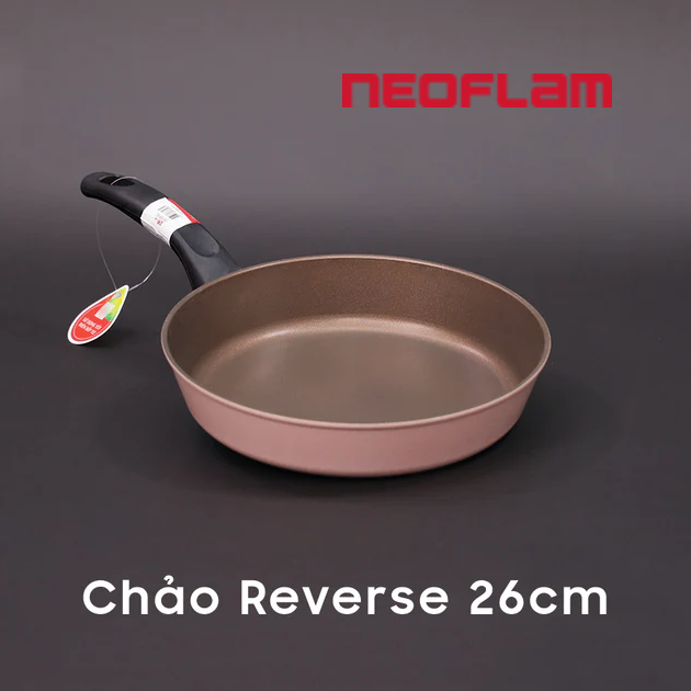 [Hàng chính hãng] Chảo chiên Neoflam Reverse 26cm. 4 màu ghi xám, xanh lá, xanh dương, hồng đào