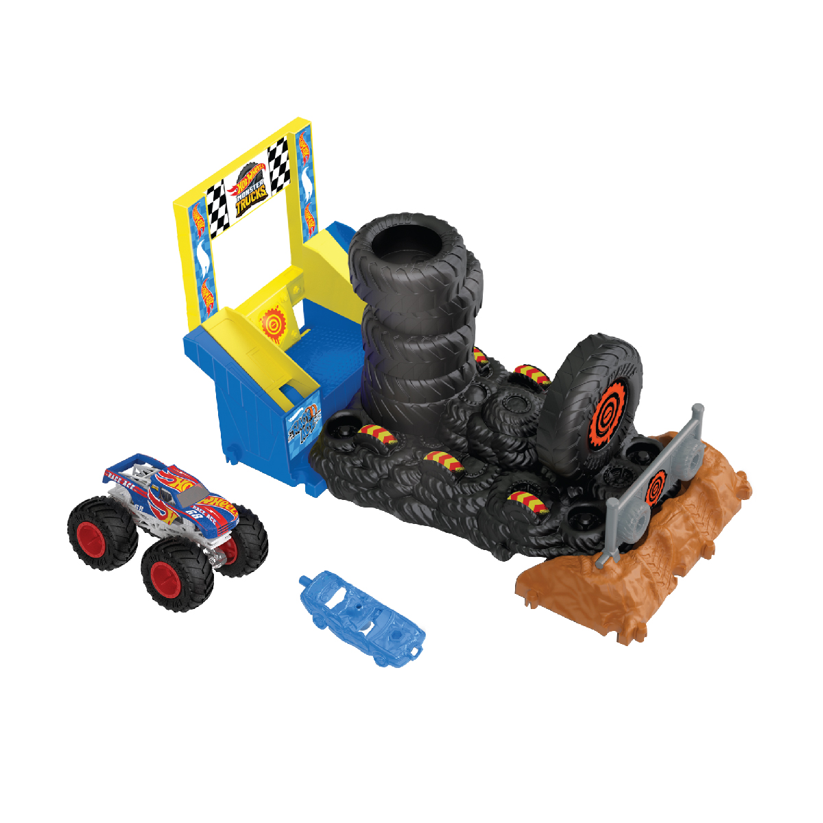 Bộ Đồ Chơi Thử Thách Monster Trucks - Cuộc Đua Kỳ Thú Hot Wheels HNB89/HNB87